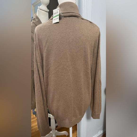 Tasso Elba Sweater Mens Brown Shawl Collar Cardigan. Size Large. New With Tags. - Picture 2 of 3